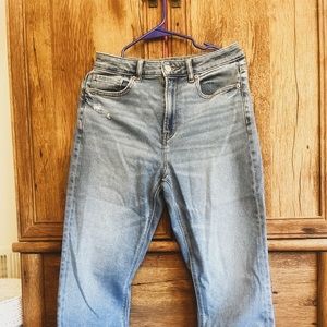 Blue high rise mom jeans from American Eagle